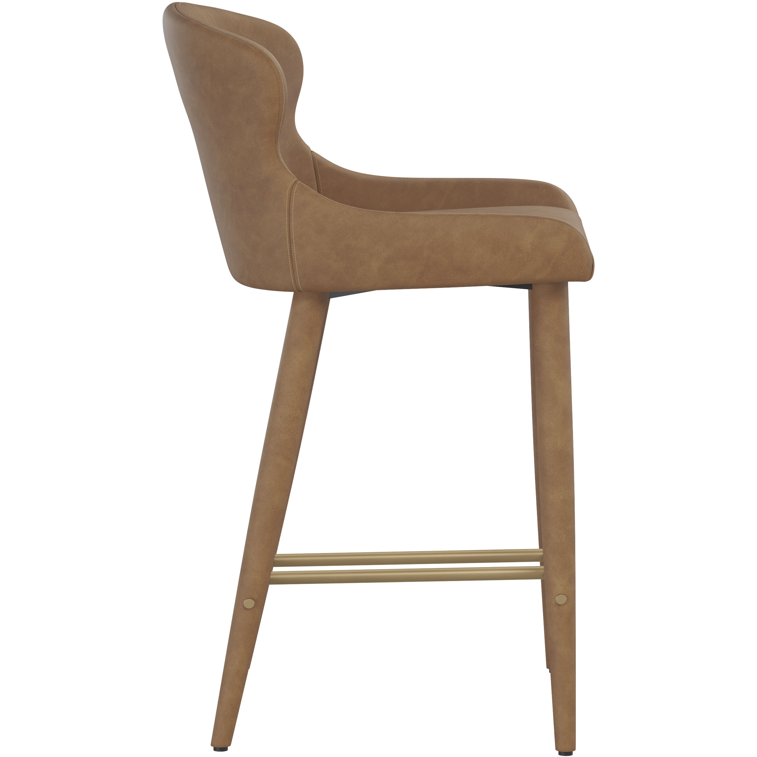 Evora 36.75 inch Milliken Cognac Counter Stool